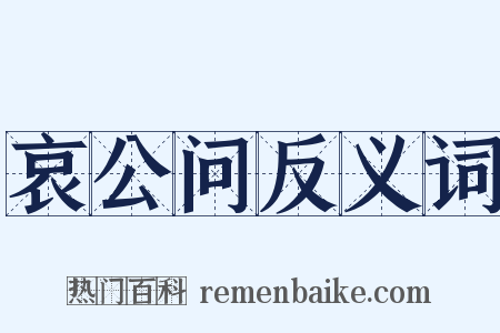 哀公问反义词是什么意思的图片